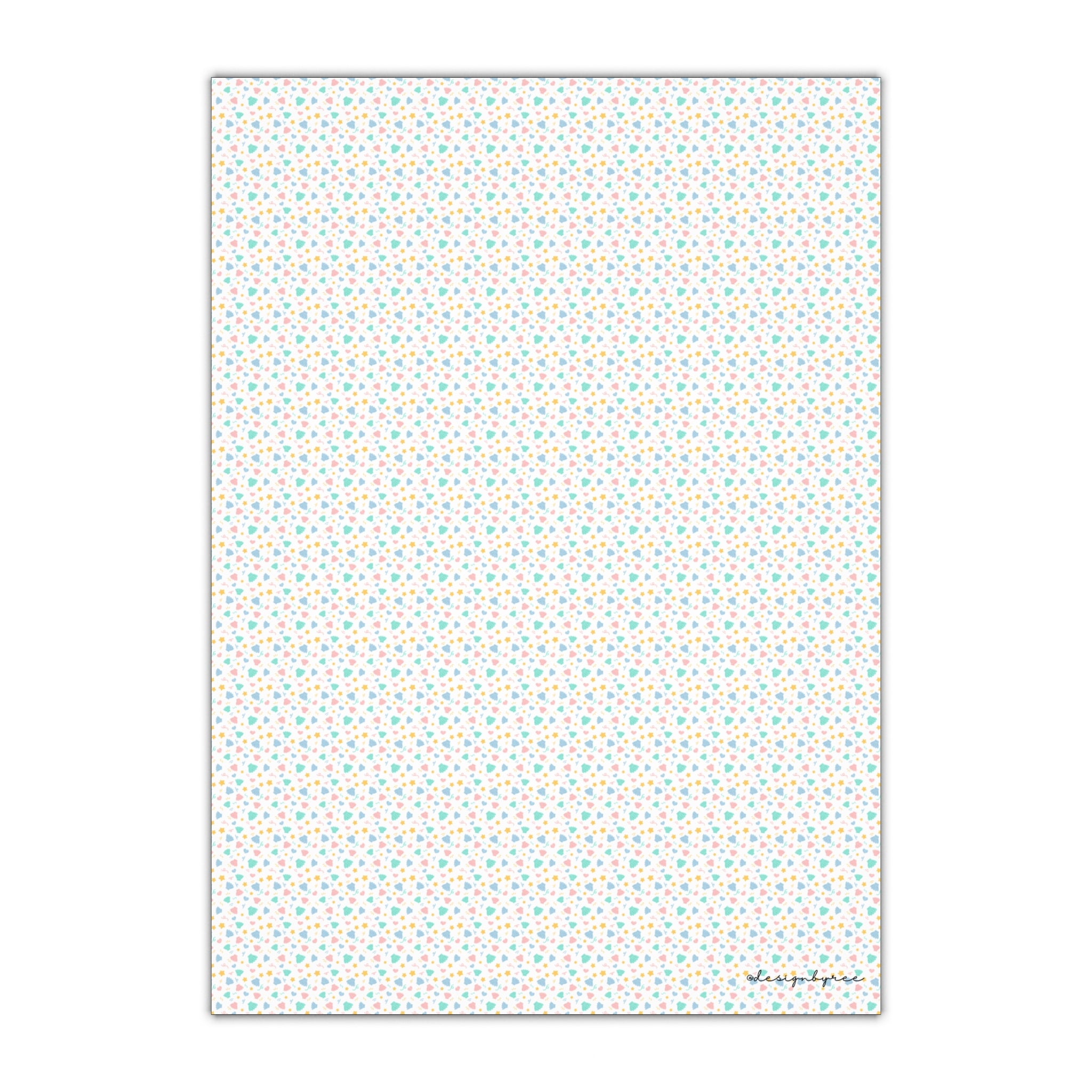 Blue Floral Vines Gift Wrapping Sheet – Illustrated Gift Wrap by Designbyree ✨