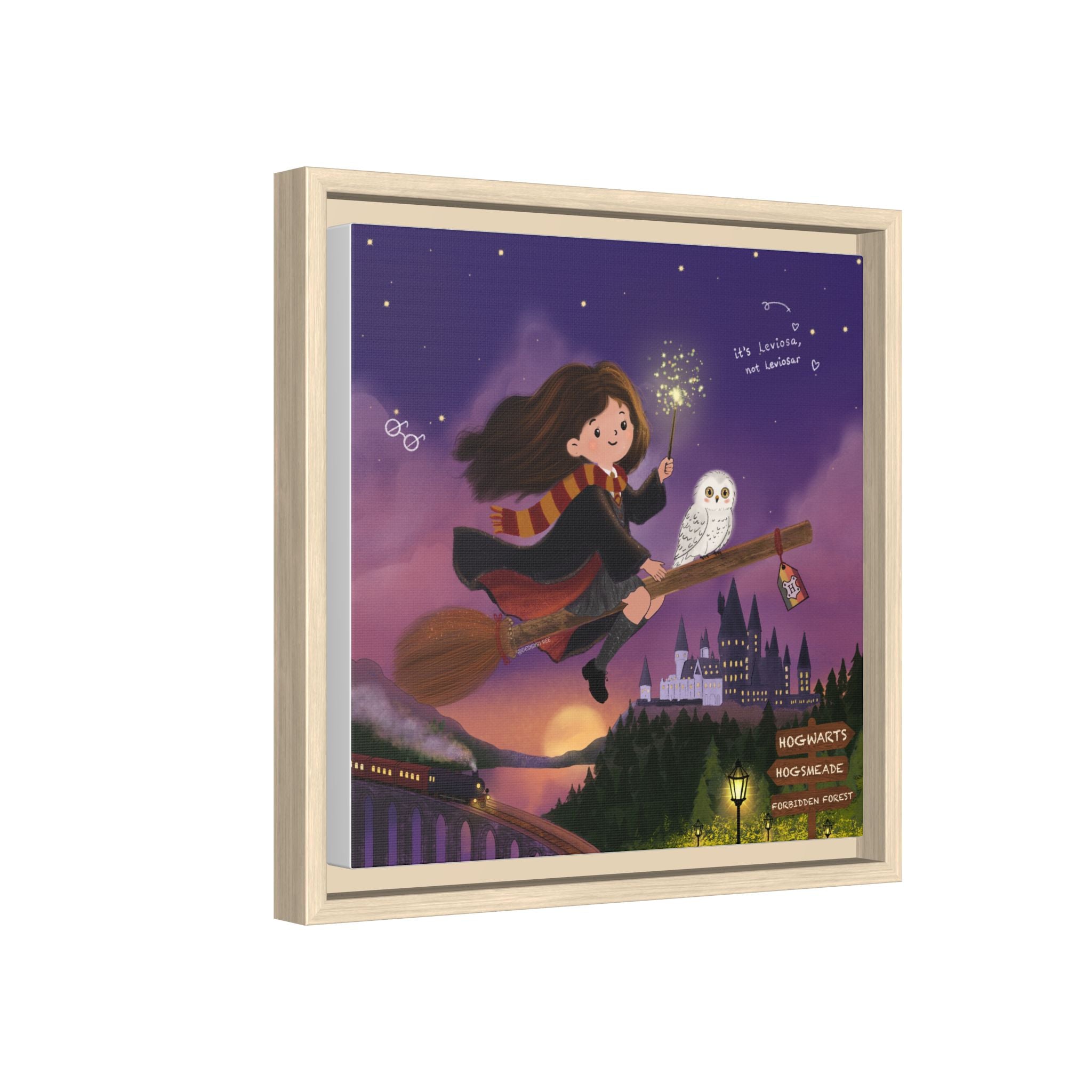 Matte Framed Canvas Wall Art – Illustrated Print by DesignByRee