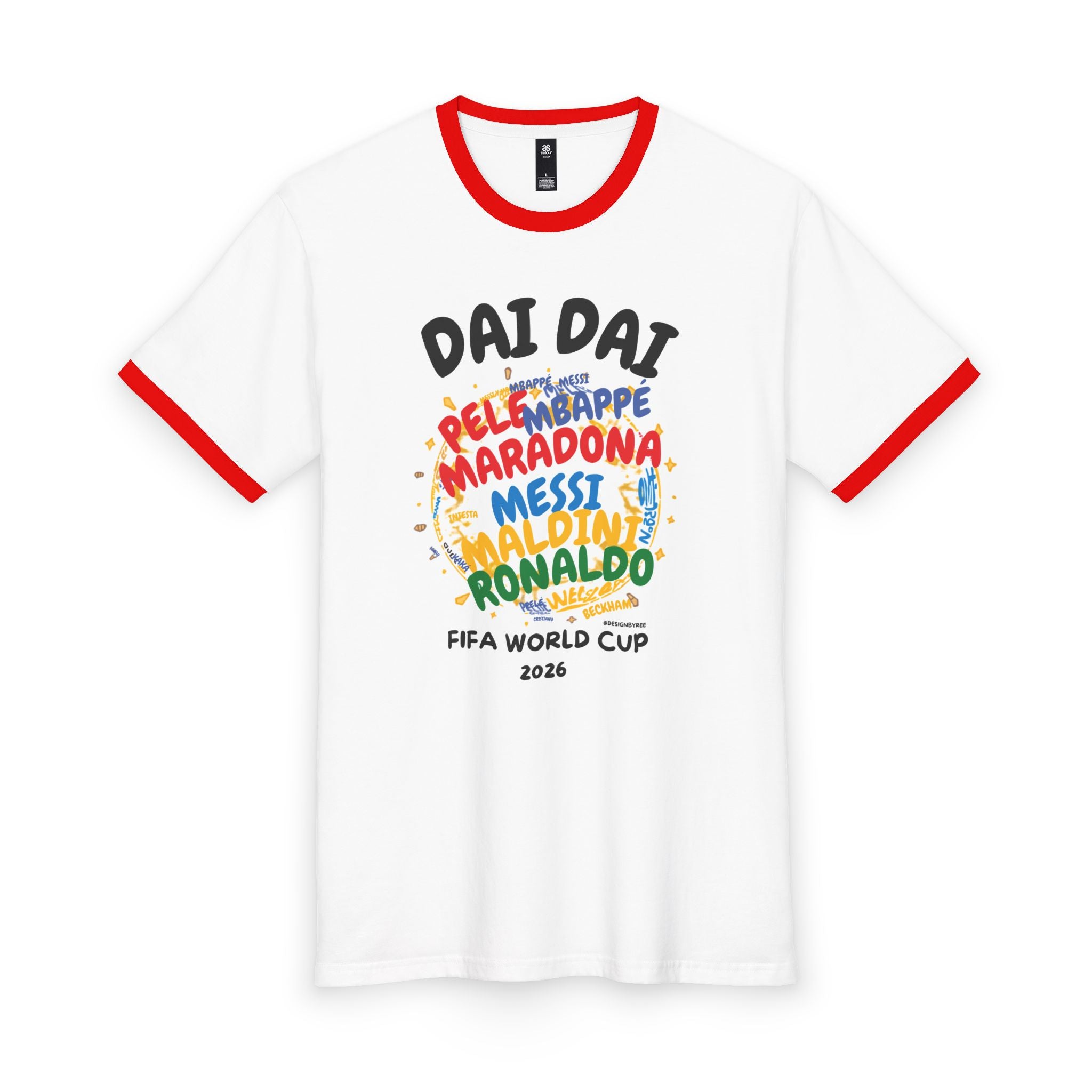 FIFA Retro Ringer T-Shirt – Classic Football Fan Tee in Team Colors