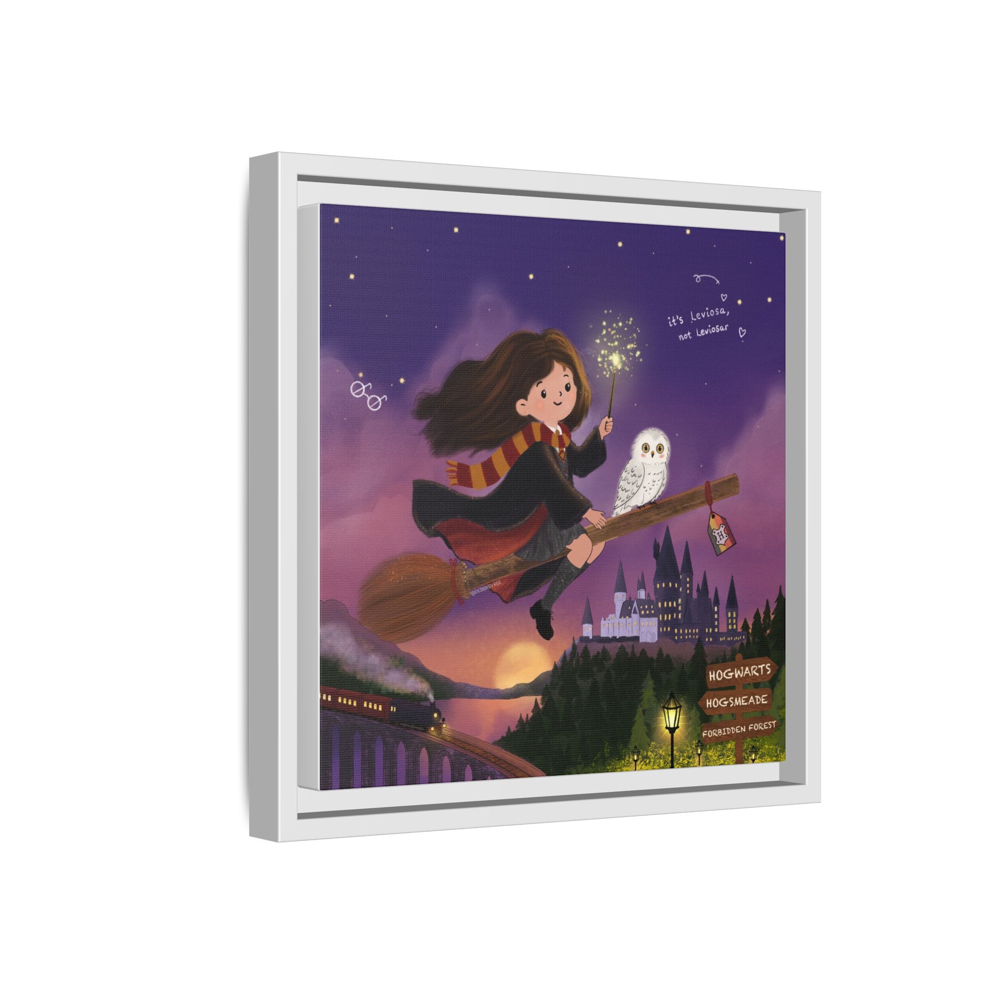 Matte Framed Canvas Wall Art – Illustrated Print by DesignByRee