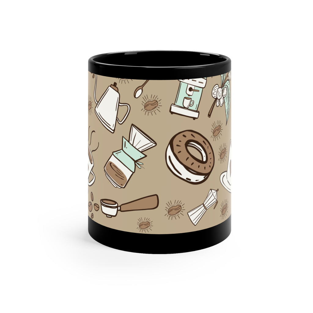 Black Ceramic Coffee Mug 11oz – Unique Custom Design Gift