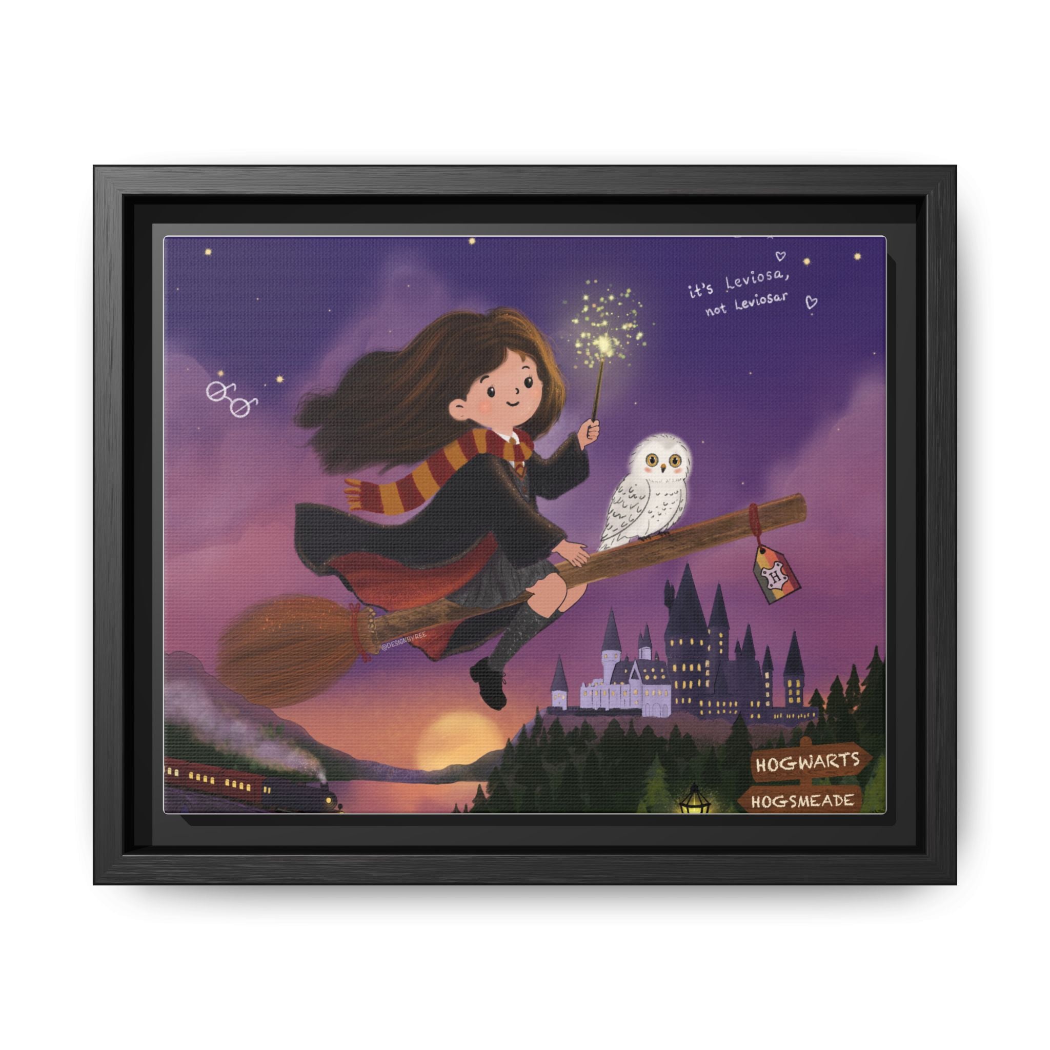 Matte Framed Canvas Wall Art – Illustrated Print by DesignByRee