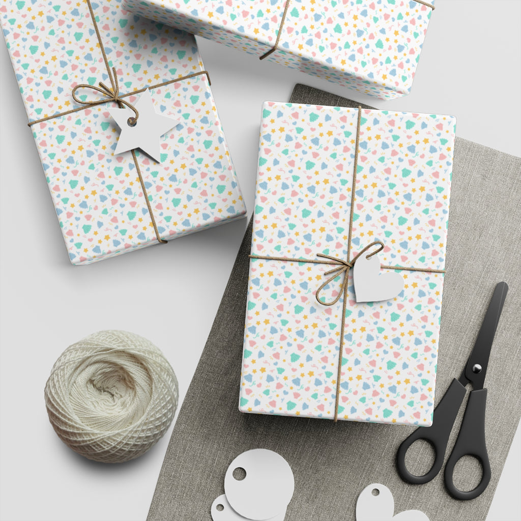Blue Floral Vines Gift Wrapping Sheet – Illustrated Gift Wrap by Designbyree ✨