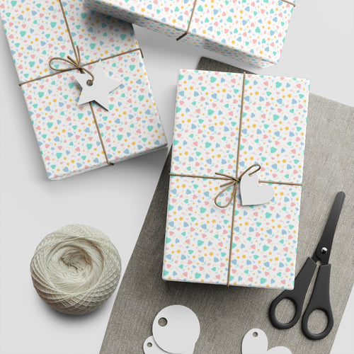 Blue Floral Vines Gift Wrapping Sheet – Illustrated Gift Wrap by Designbyree ✨