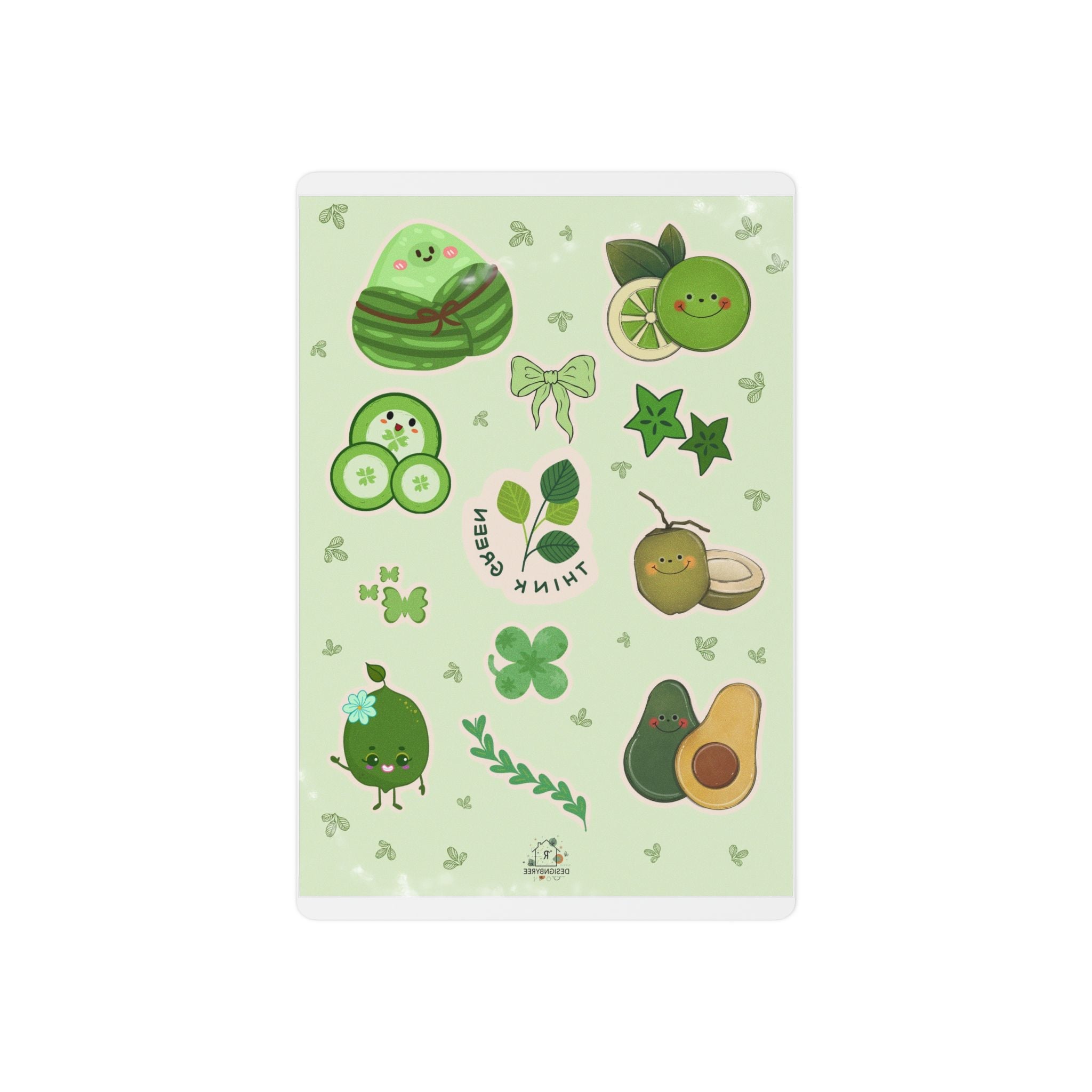 Custom Green Stickers – Premium Quality Die Cut Sticker Sheet