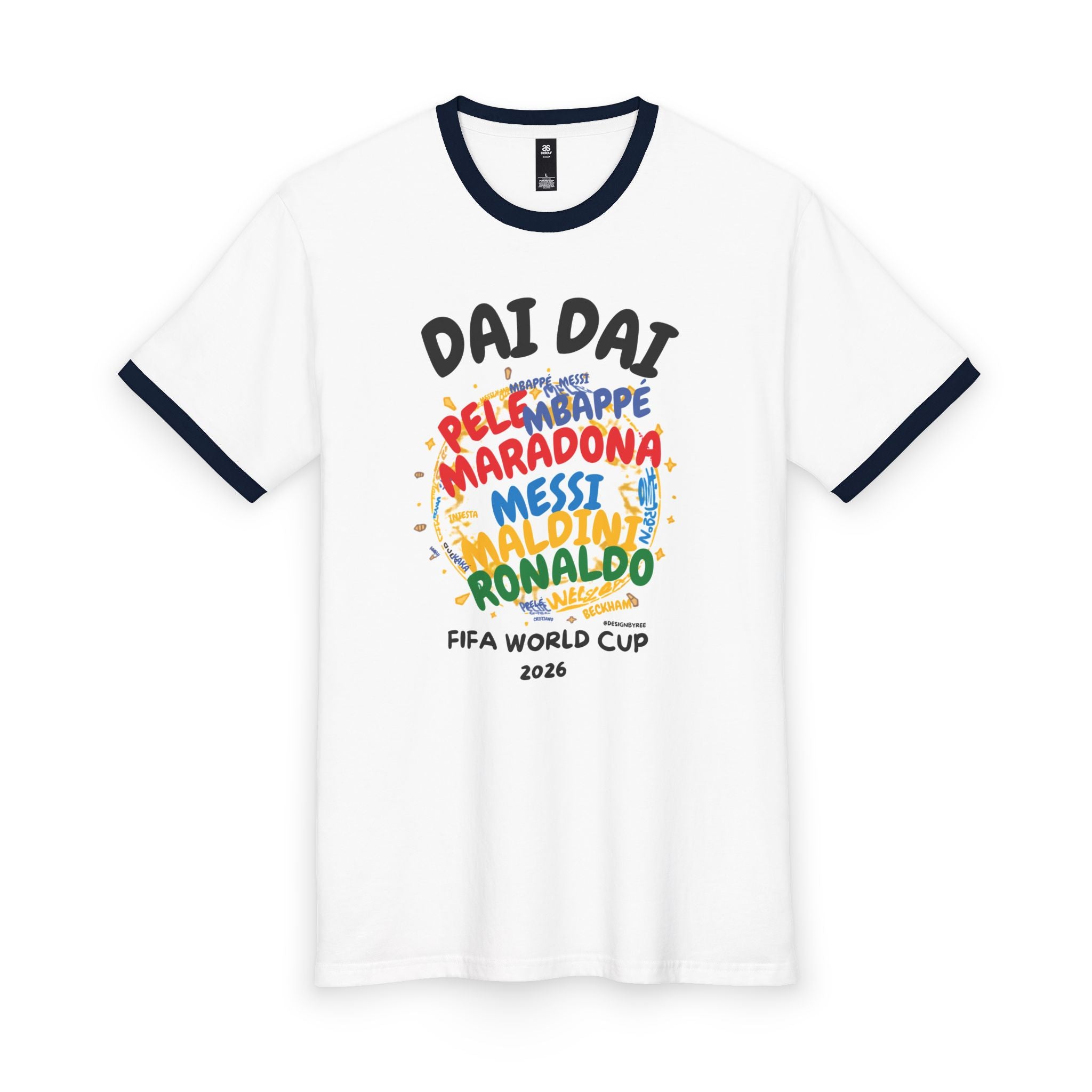 FIFA Retro Ringer T-Shirt – Classic Football Fan Tee in Team Colors