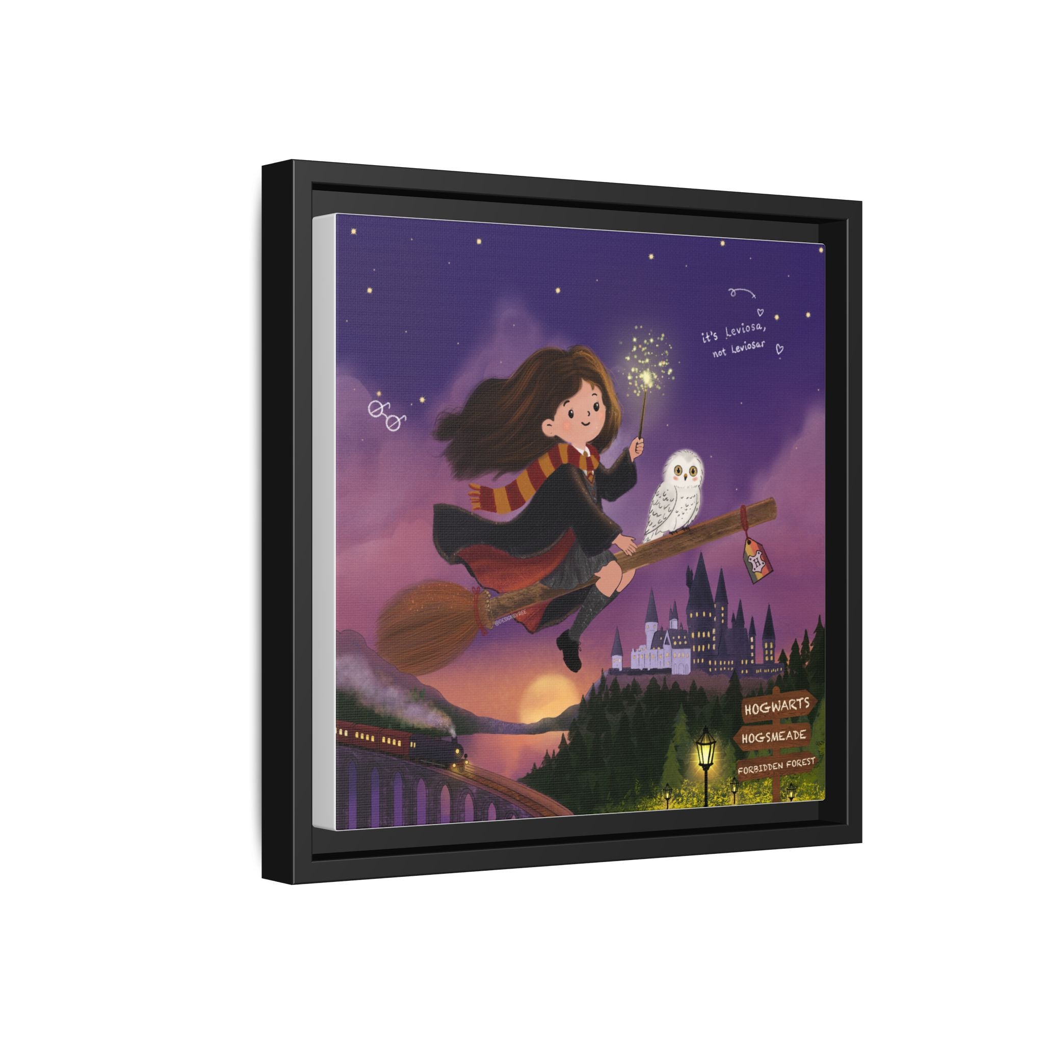 Matte Framed Canvas Wall Art – Illustrated Print by DesignByRee